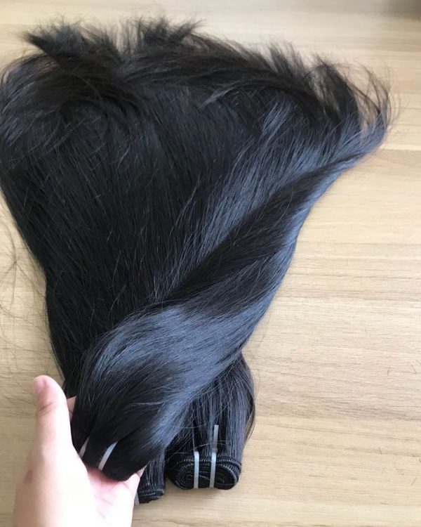 natural color natural straight hair weft