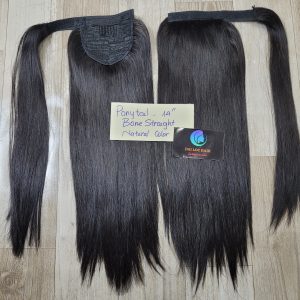 14 bone straight natural color ponytail extension 2-min