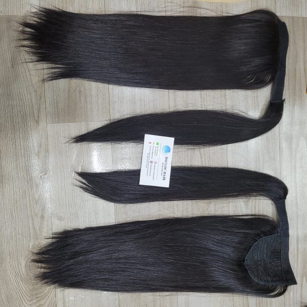 14 bone straight natural color ponytail extension-min